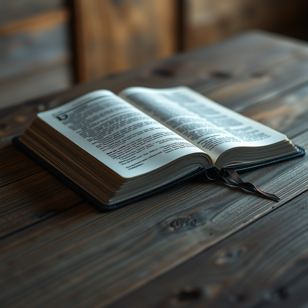 Bible on wood